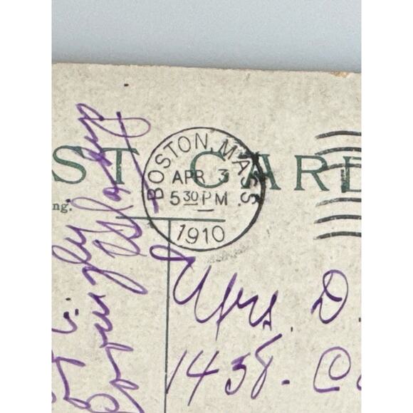 Antique 1910 Litho Ephemera Postcard North Church Boston Mass. Colored Reichner - Picture 5 of 6